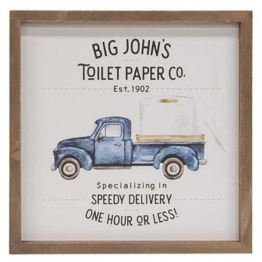 Big John's Toilet Paper Co Framed Sign - The Fox Decor